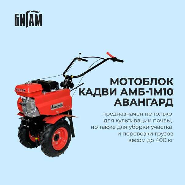 Какими особенностями, достоинствами и недостатками обладают мотоблоки «Авангард» Сравнение моделей: чем актуальны модификации АМБ-1М10 и АМБ-1М5 Какой инструкции по эксплуатации стоит придерживаться при работе с агрегатом