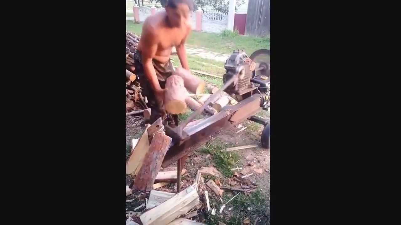 Механический дровокол из редуктора своими руками видео