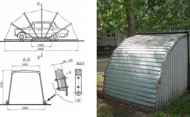 Гараж ракушка: плюсы и минусы, стандартные размеры - mobilspecstroy.ru