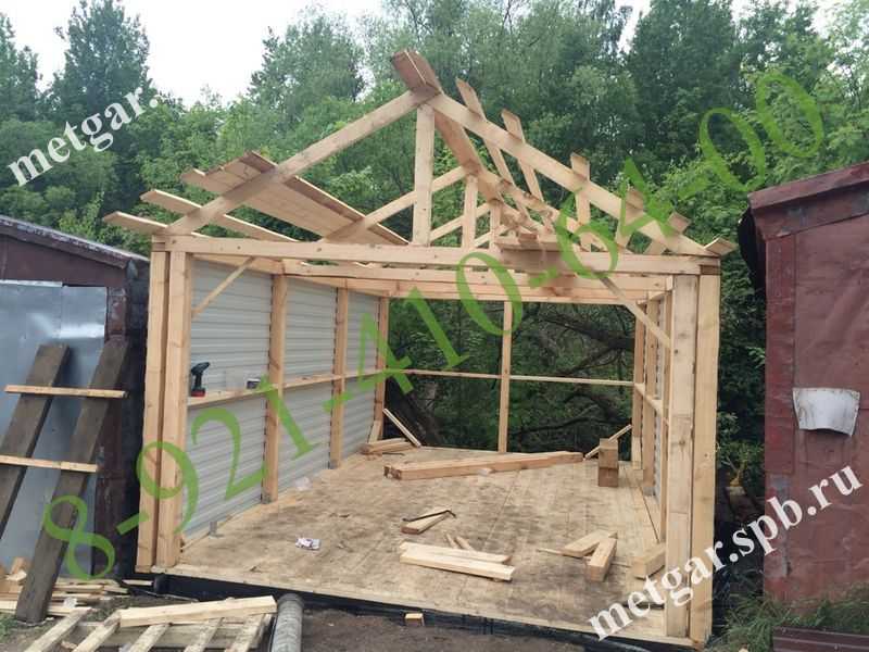 Гараж из бруса своими руками - плюсы и минусы, чертежи, как построить