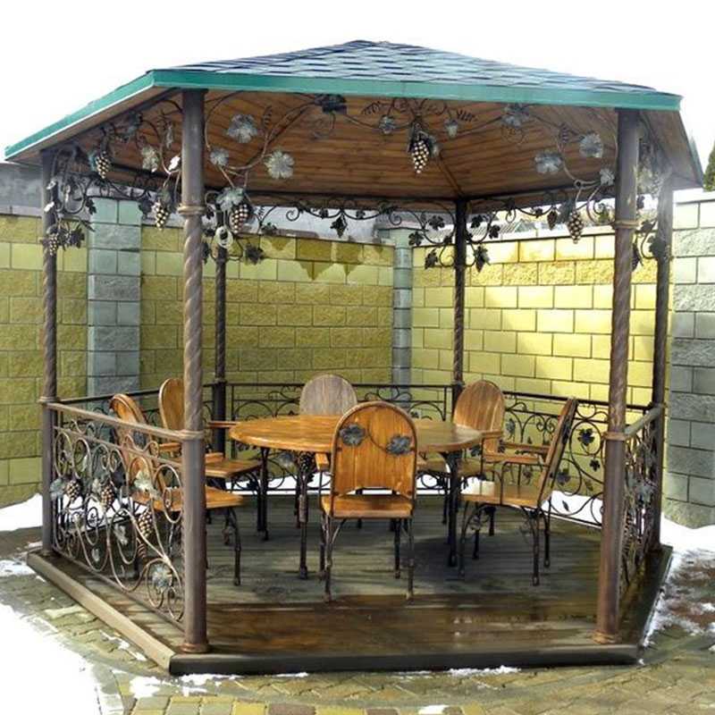 Кованые беседки: рассматриваем популярные варианты (более 40 фото)