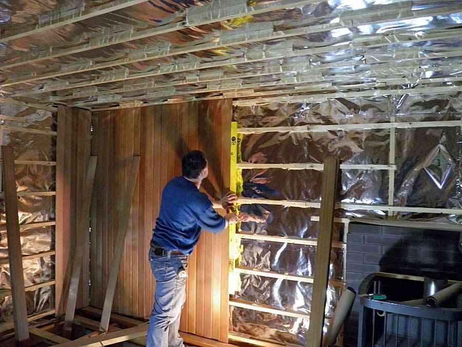 Утепление парилки бани изнутри своими руками