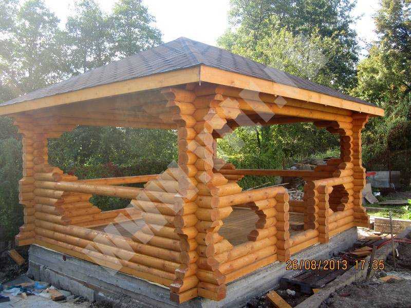 Беседки из бревна своими руками: проекты, фото